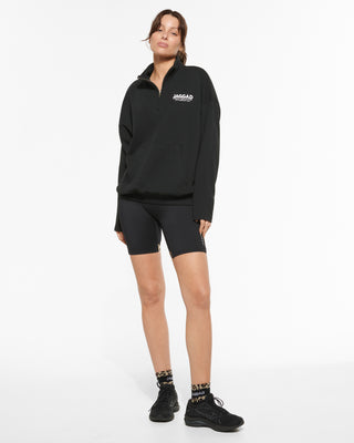 KETANI HALF-ZIP SWEATER BLACK