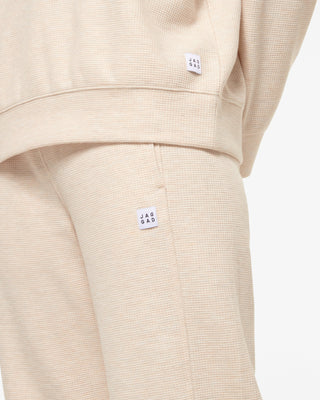 KEPLER SIGNATURE COLLARED WAFFLE SWEATER OATMEAL