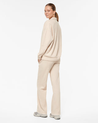 KEPLER SIGNATURE COLLARED WAFFLE SWEATER OATMEAL