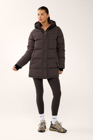 ESSENTIAL MID LINE PUFFER JACKET COFFEE BEAN