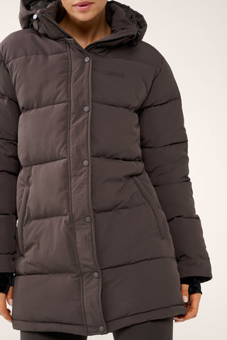 ESSENTIAL MID LINE PUFFER JACKET COFFEE BEAN