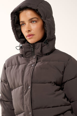 ESSENTIAL MID LINE PUFFER JACKET COFFEE BEAN