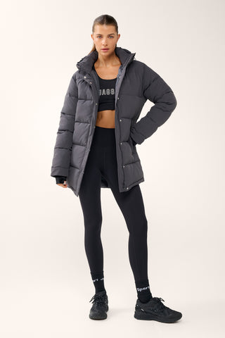 ESSENTIAL MID LINE PUFFER JACKET STEEL