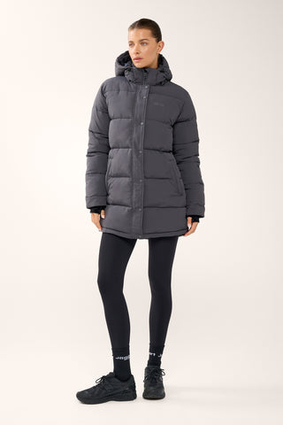 ESSENTIAL MID LINE PUFFER JACKET STEEL