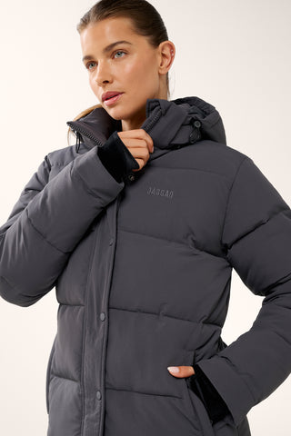 ESSENTIAL MID LINE PUFFER JACKET STEEL