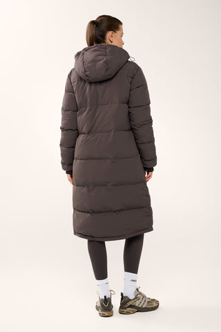 ESSENTIAL LONGLINE PUFFER JACKET COFFEE BEAN