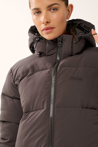ESSENTIAL LONGLINE PUFFER JACKET COFFEE BEAN