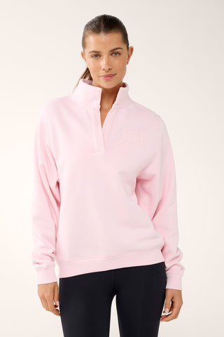 TERRAIN COLLARED SWEATER BARELY PINK