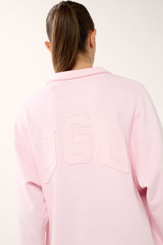 TERRAIN COLLARED SWEATER BARELY PINK