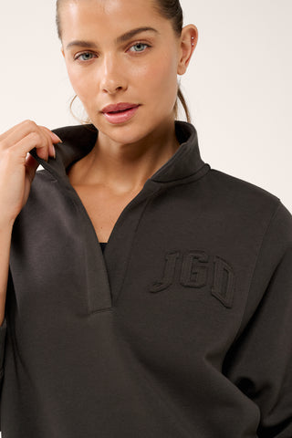 TERRAIN COLLARED SWEATER COFFEE BEAN