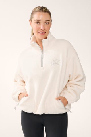 TERRAIN HALF-ZIP THERMAFLEECE SWEATER SWAN WHITE