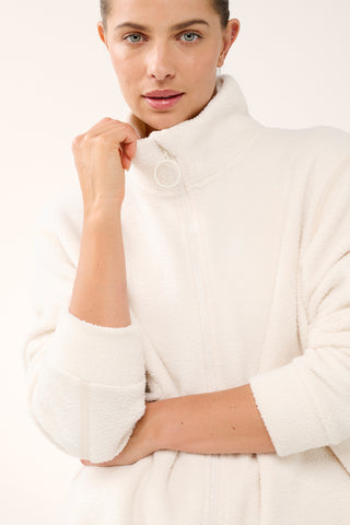 TERRAIN LONGLINE ZIP-THROUGH THERMAFLEECE JACKET SWAN WHITE