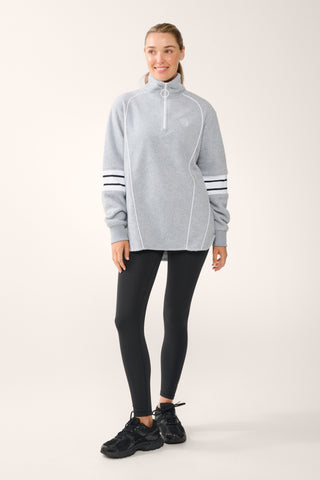CENTRAL LONGLINE HALF-ZIP THERMAFLEECE SWEATER GREY