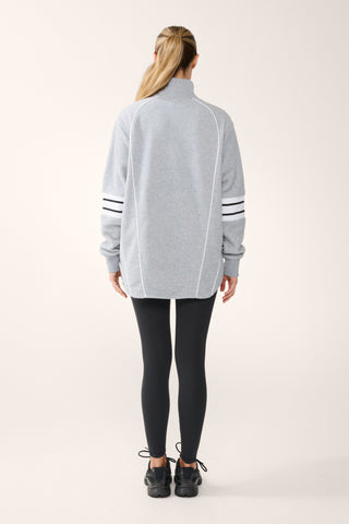 CENTRAL LONGLINE HALF-ZIP THERMAFLEECE SWEATER GREY