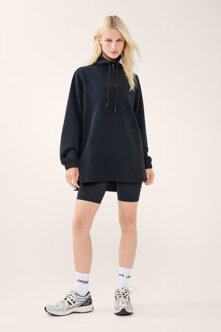 CLASS LONGLINE HALF-ZIP SCUBA SWEATER BLACK