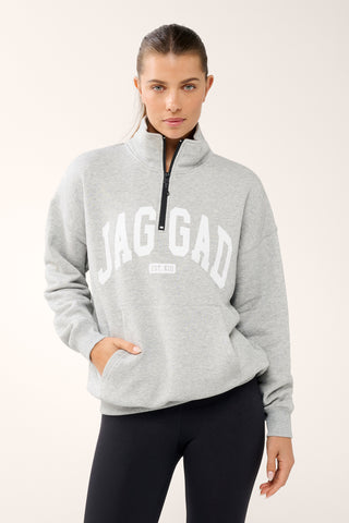 STUDIO HALF-ZIP SWEATER GREY