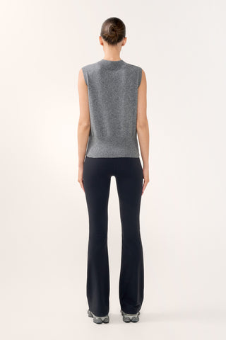 NEWPORT KNIT VEST CHARCOAL MARLE