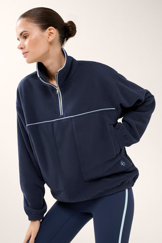SAN DIEGO HALF-ZIP SWEATER DARK NAVY