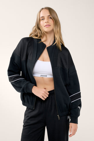 SAN DIEGO ZIP-THROUGH SWEATER BLACK