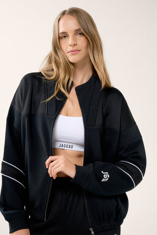 SAN DIEGO ZIP-THROUGH SWEATER BLACK