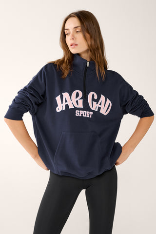 GRADUATE HALF-ZIP SIGNATURE SWEATER NVY