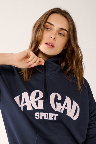 GRADUATE HALF-ZIP SIGNATURE SWEATER NVY