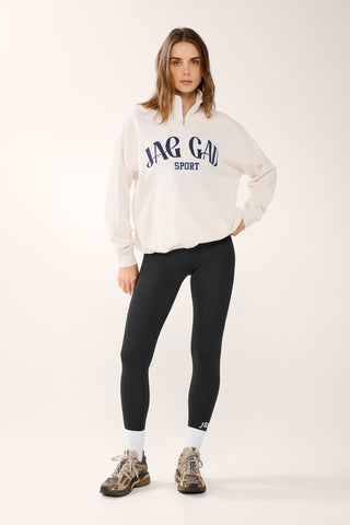 GRADUATE HALF-ZIP SIGNATURE SWEATER OATMEAL MARLE