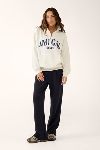 GRADUATE HALF-ZIP SIGNATURE SWEATER OATMEAL MARLE