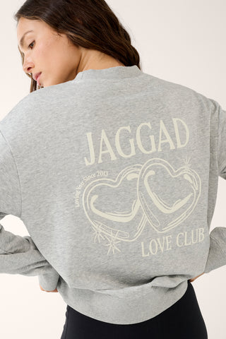 LOVE CLUB BOXY SWEATER GREY MARLE