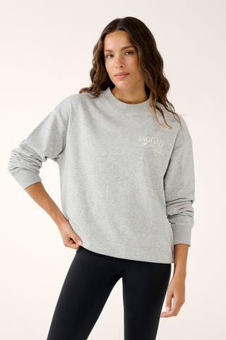 LOVE CLUB BOXY SWEATER GREY MARLE