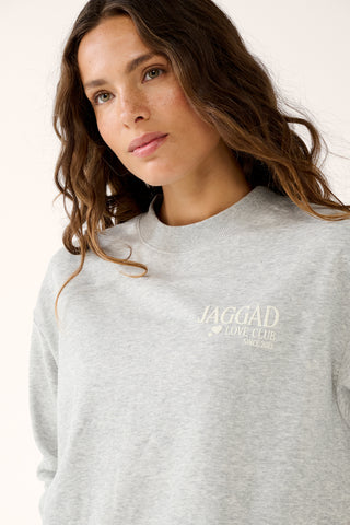 LOVE CLUB BOXY SWEATER GREY MARLE