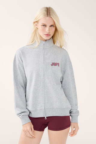 ROUGE ZIP-THROUGH SWEATER GREY MARLE