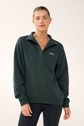 ATRIUM COLLARED SWEATER PINE GREEN