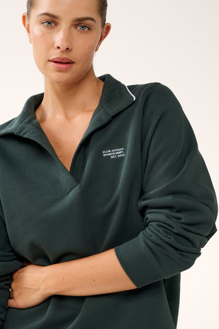 ATRIUM COLLARED SWEATER PINE GREEN