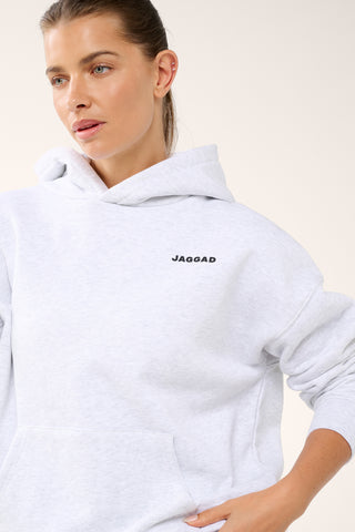 CLASSIC OVERSIZED DELUXE HOODIE WHITE MARLE