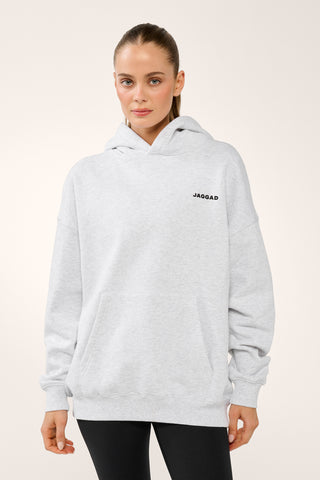 CLASSIC OVERSIZED DELUXE HOODIE WHITE MARLE