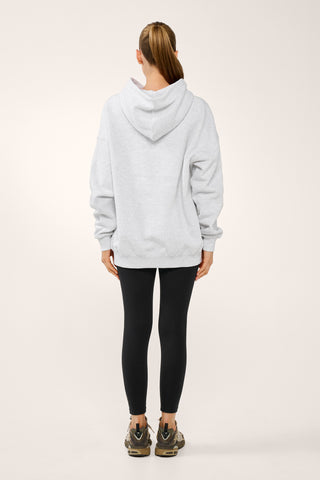 CLASSIC OVERSIZED DELUXE HOODIE WHITE MARLE