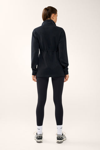 MOMENTUM LONGLINE ZIP-THROUGH SOFTSCUBA BLACK