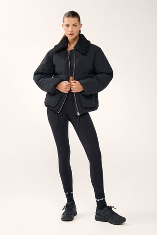 GLOW OVERSIZED PUFFER JACKET BLACK
