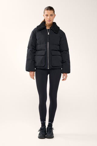 GLOW OVERSIZED PUFFER JACKET BLACK