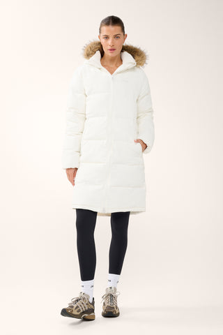 GLOW KNEE-LINE PUFFER JACKET OFF WHITE
