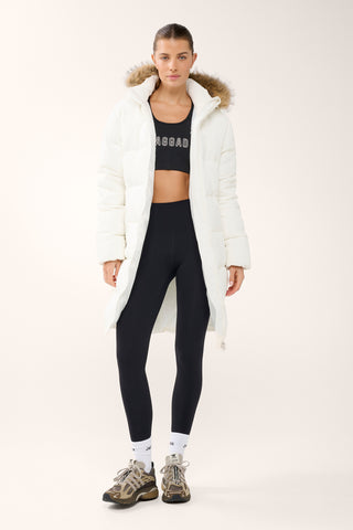 GLOW KNEE-LINE PUFFER JACKET OFF WHITE