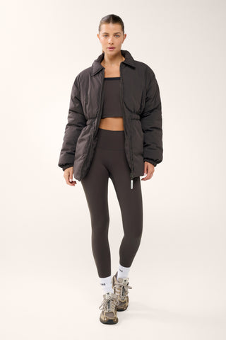 GREENWICH MID-LINE PUFFER JACKET COFFEE BEAN
