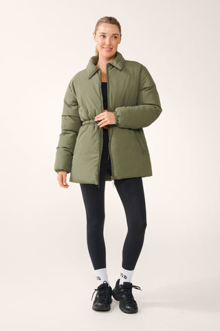 GREENWICH MID-LINE PUFFER JACKET KHAKI