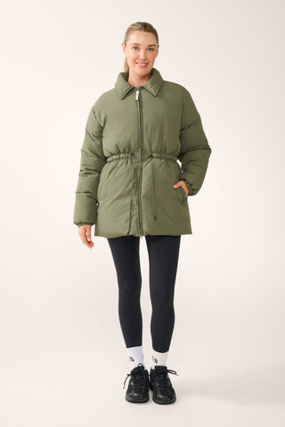 GREENWICH MID-LINE PUFFER JACKET KHAKI