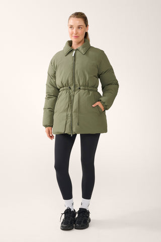 GREENWICH MID-LINE PUFFER JACKET KHAKI