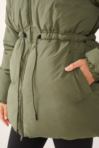 GREENWICH MID-LINE PUFFER JACKET KHAKI