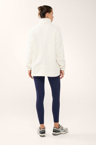 TERRAIN KANGA POCKET HALF-ZIP THERMAFLEECE SWEATER SWAN WHITE