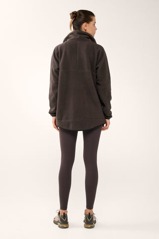 TERRAIN BOXY ZIP-THROUGH THERMAFLEECE JACKET COFFEE BEAN