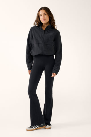 SOHO ZIP-THROUGH SPRAY JACKET BLACK